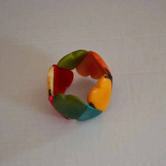 Rainbow Hearts  Bracelet - Picture 2 of 3
